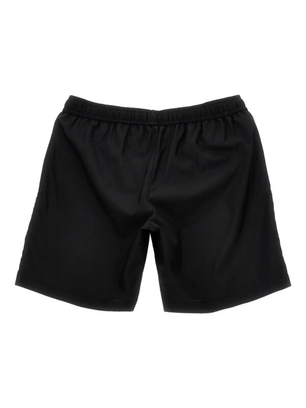 Moschino Kids Zwembroek met logoprint - Zwart