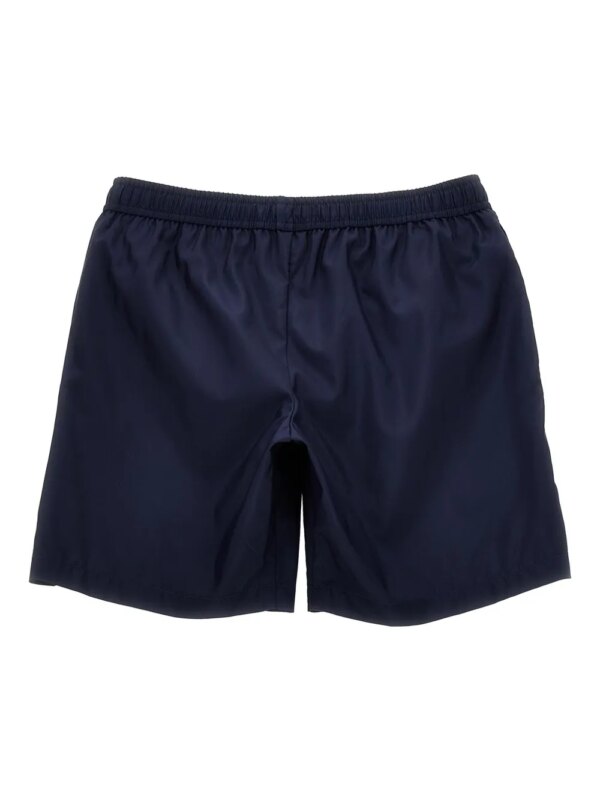 Moschino Kids Zwembroek met logoprint - Blauw