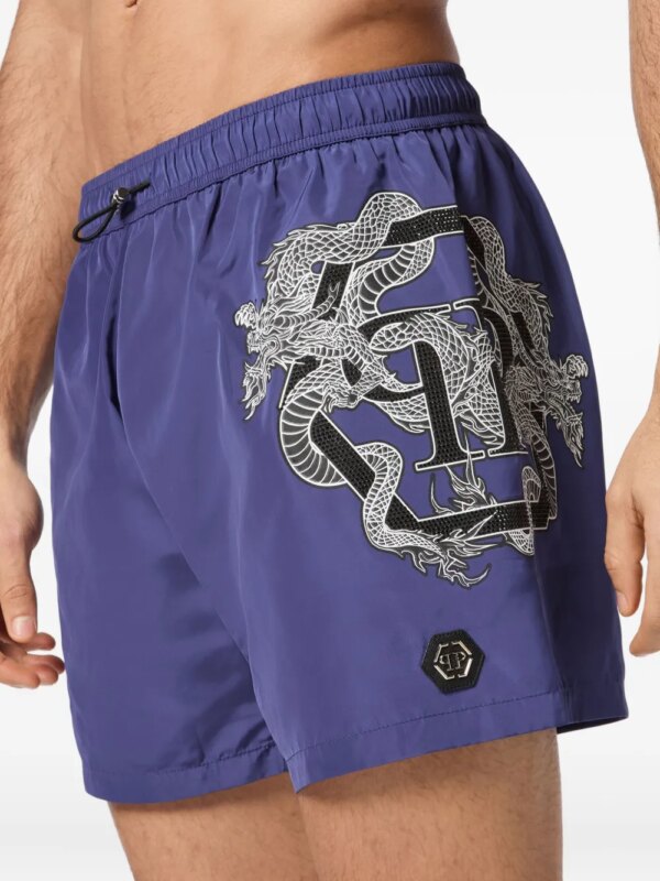 Philipp Plein Zwembroek met print - Blauw