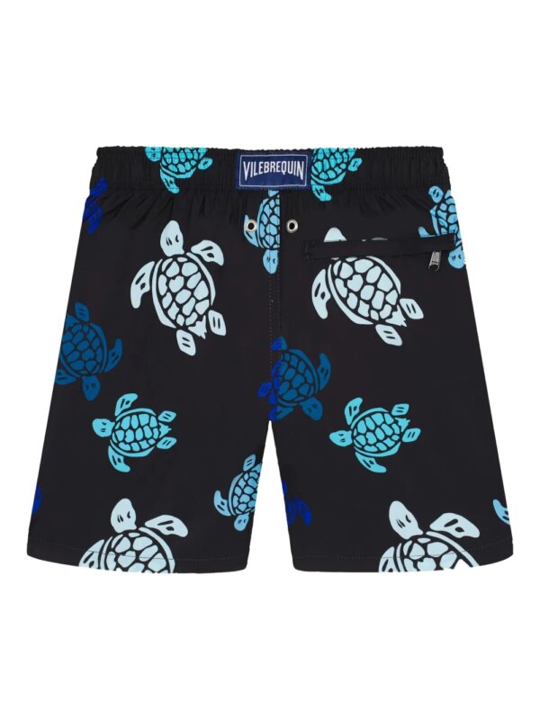 Vilebrequin Kids Zwembroek met schildpadprint - Zwart