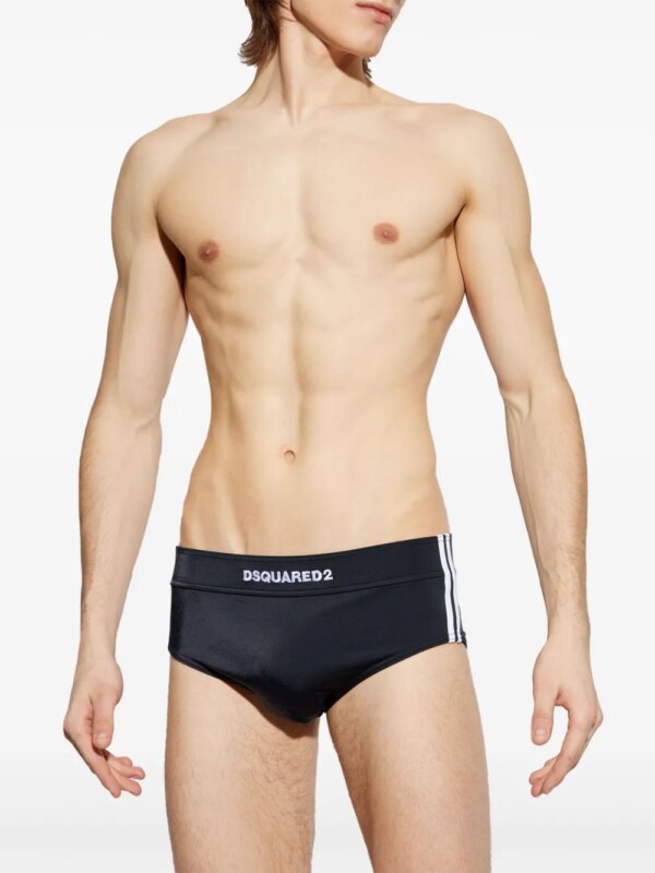 DSQUARED2 Zwembroek met logo - Zwart