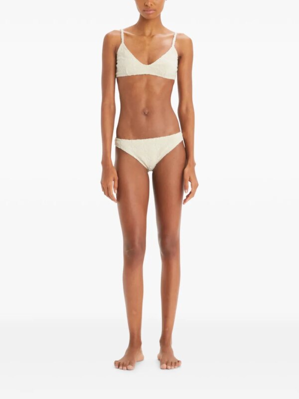 Tory Burch Terry bikinislip met logo - Beige