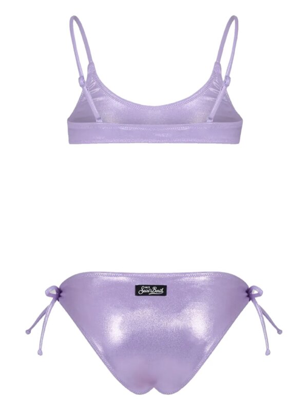MC2 Saint Barth Kids Metallic bikini - Paars