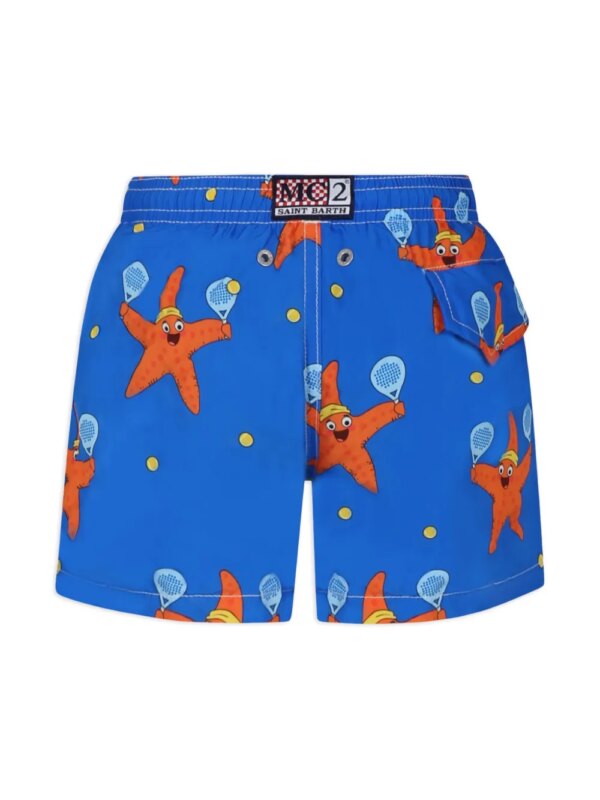 MC2 Saint Barth Kids Zwembroek met sterprint - Blauw