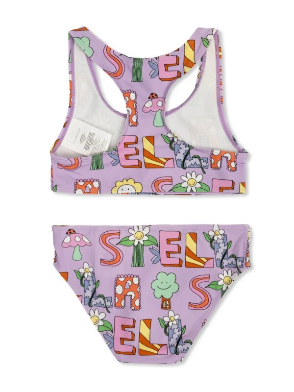 Stella McCartney Kids Bikini met logoprint - Paars