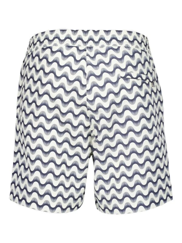Frescobol Carioca Porto zwembroek met golvende print - Wit
