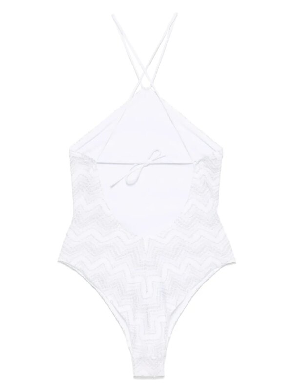 Missoni Badpak met zigzag-patroon - Wit