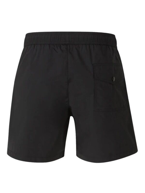 Moncler Zwembroek met geborduurd logo - Zwart