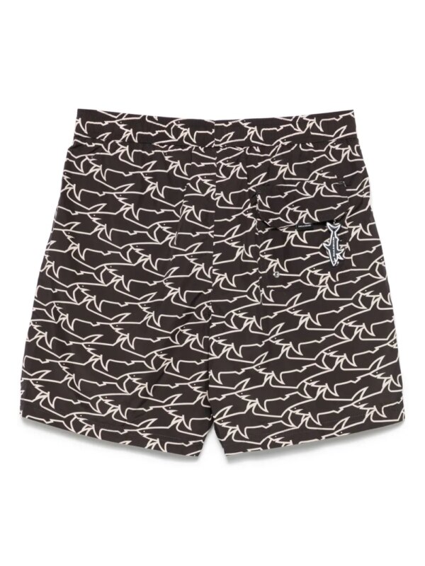 Paul & Shark Zwembroek met print - Zwart