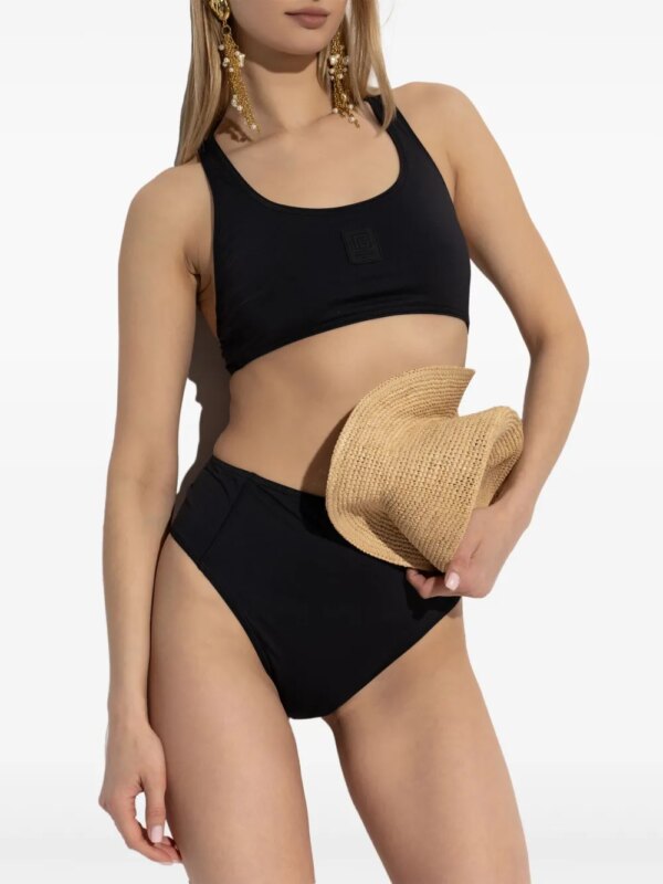 Balmain Bikini met gekruiste bandjes - Zwart
