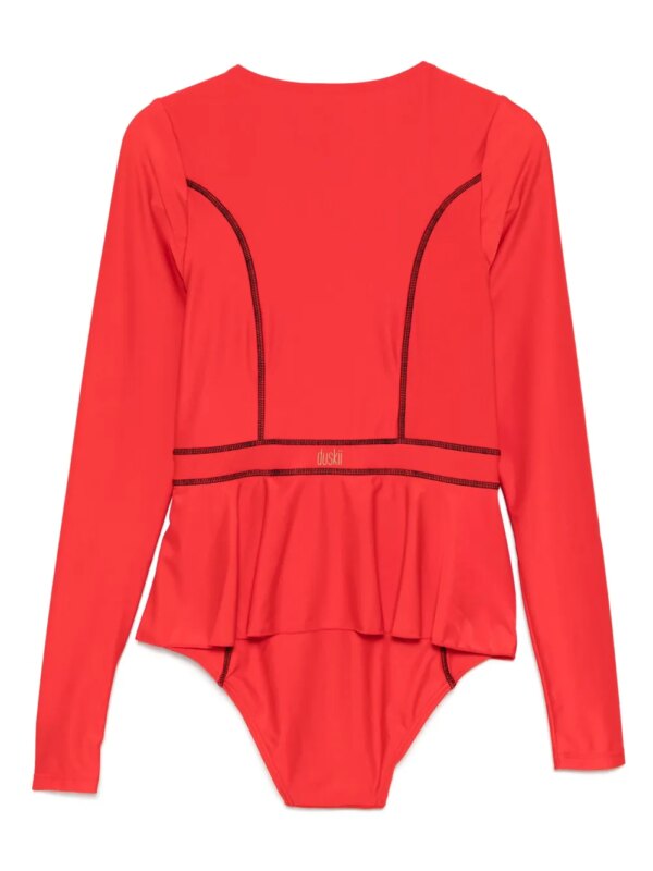 Duskii Elle badpak met lange mouwen - Rood