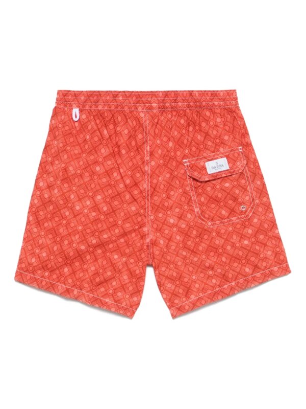 Barba Zwembroek met grafische print - Rood