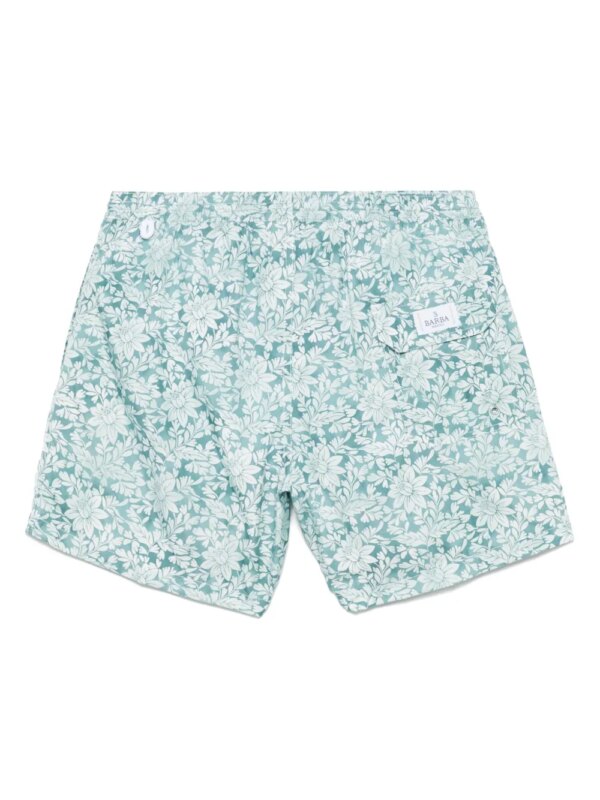 Barba Zwembroek met bloemenprint - Groen