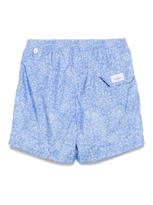 Barba Zwembroek met paisley-print - Blauw