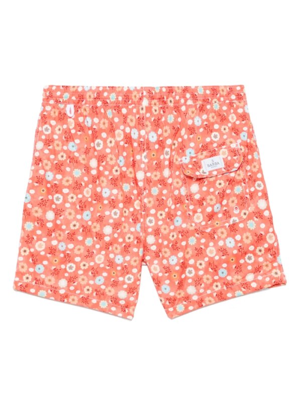 Barba Zwembroek met bloemenprint - Oranje