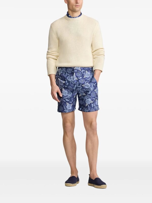 Ralph Lauren Purple Label Zwembroek met paisley-print - Blauw