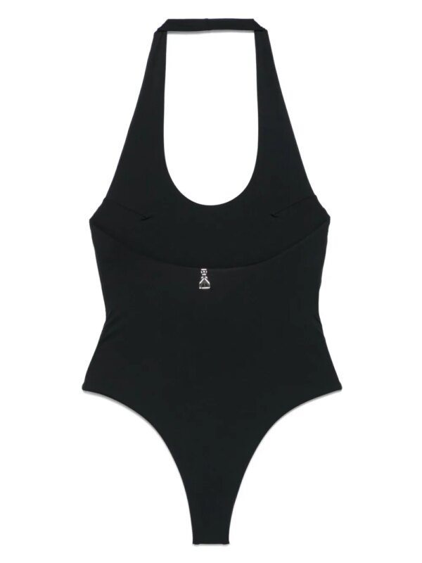 Patrizia Pepe Badpak met logoplakkaat - Zwart