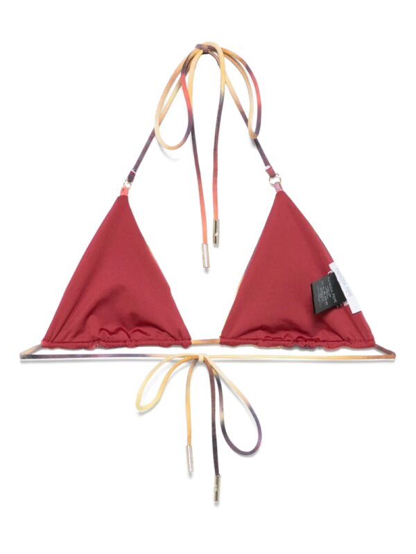 Patrizia Pepe Bikinitop met tie-dye print - Rood