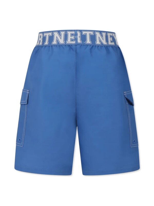 Stella McCartney Kids Zwembroek met logoband - Blauw