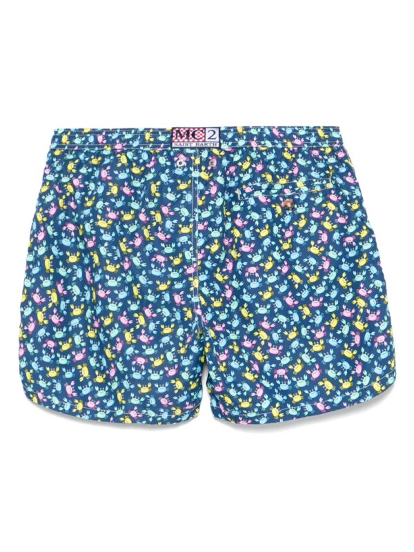 MC2 Saint Barth Zwembroek met Crabby Multi-print - Blauw