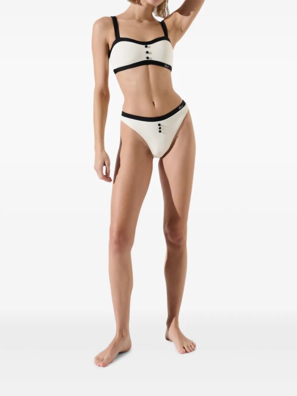 Karl Lagerfeld Bandeau bikinitop - Wit