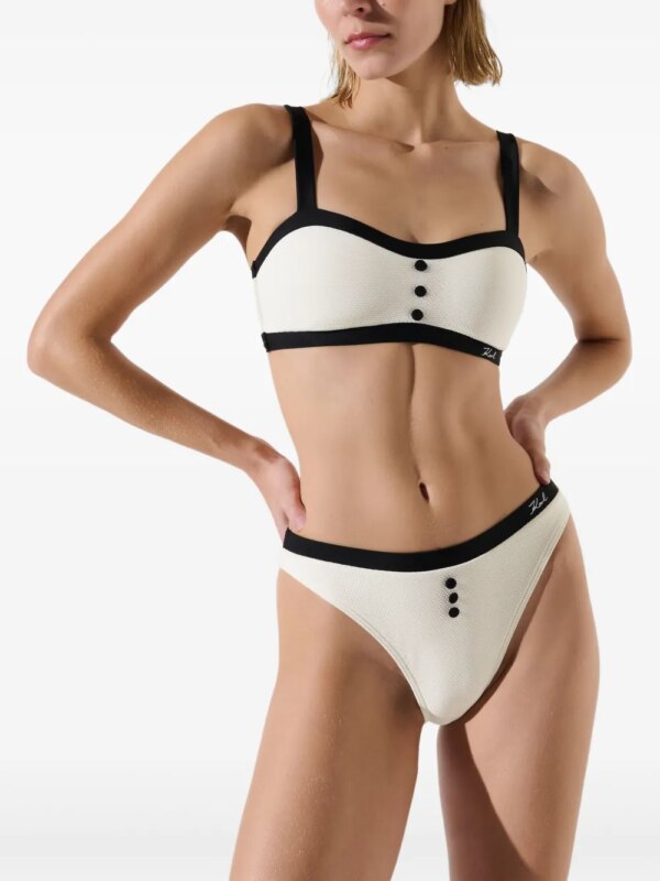 Karl Lagerfeld Bikinislip met logoprint - Wit