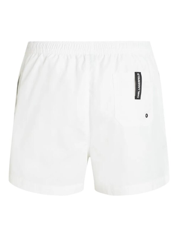 Karl Lagerfeld Zwembroek met zijstreep - Wit