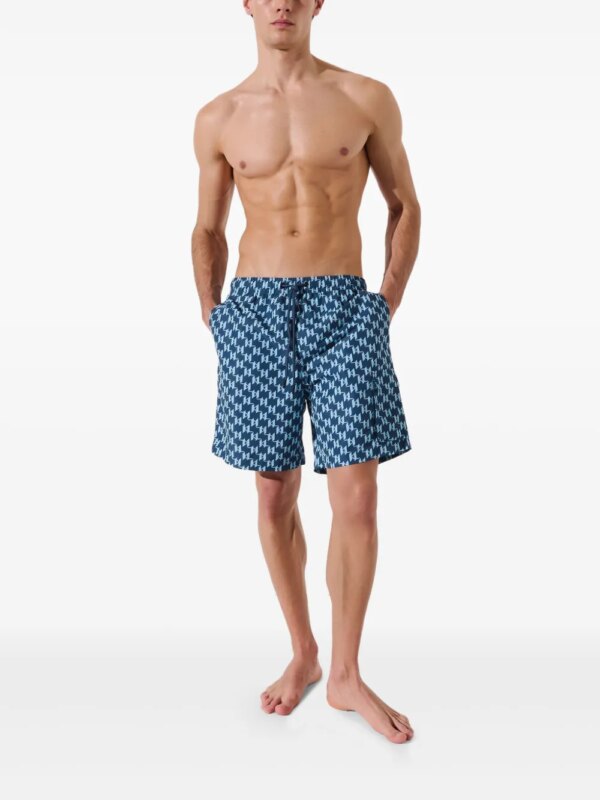 Karl Lagerfeld Zwembroek met monogram - Blauw