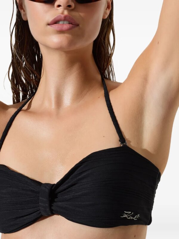 Karl Lagerfeld Bandeau bikinitop - Zwart
