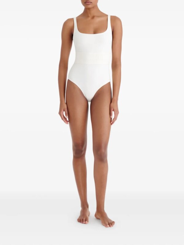 ERES Asia badpak met gestreept vlak - Wit