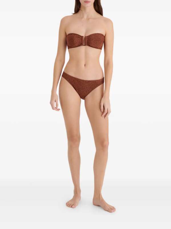 ERES Flamboyant bandeau bikinitop met ruches - Bruin