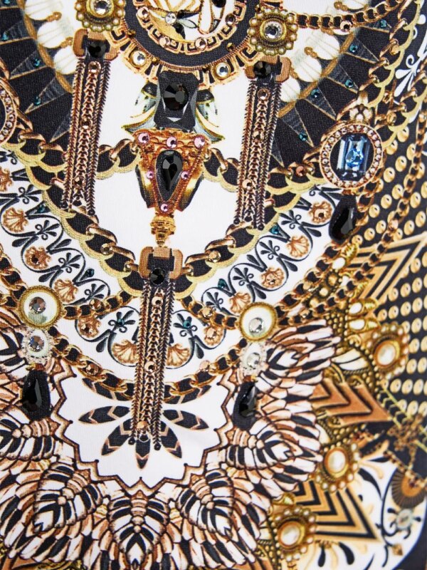 Camilla Temples of Dendara badpak met V-draad - Zwart