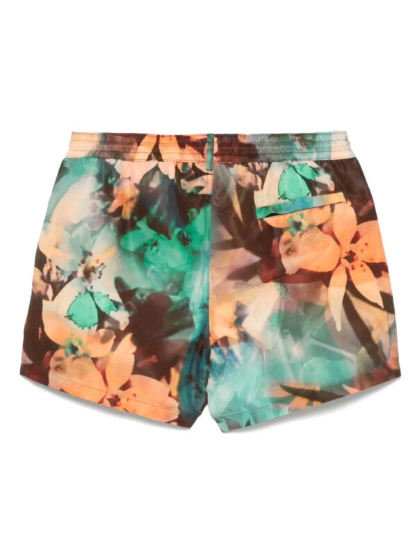 Paul Smith Zwembroek met bloemenprint - Groen