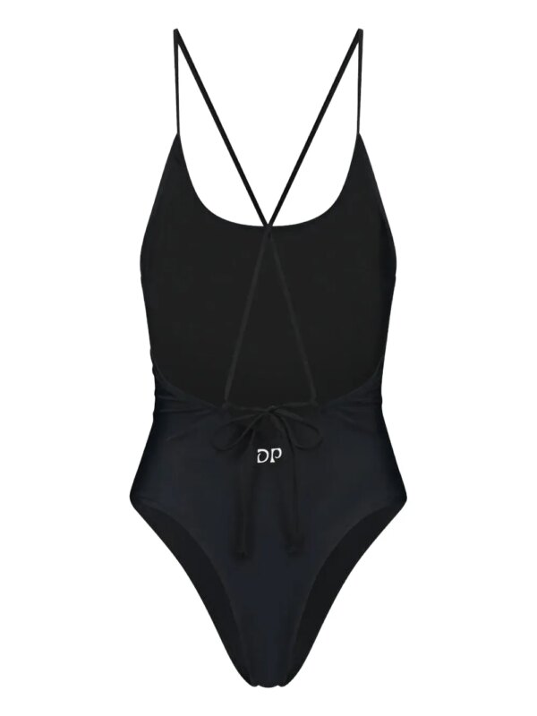 Daily Paper Badpak met logoprint - Zwart