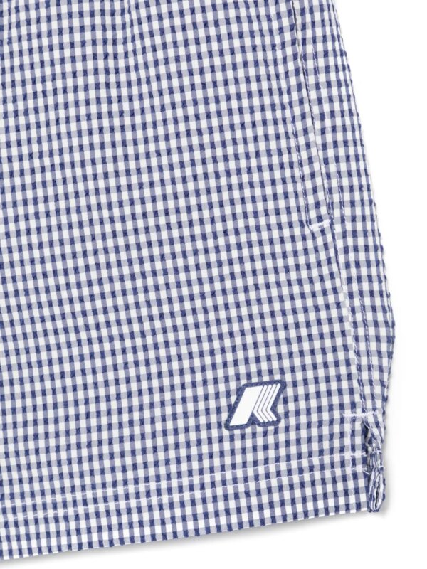 K Way Kids P.Hazel geruite strandshorts - Blauw