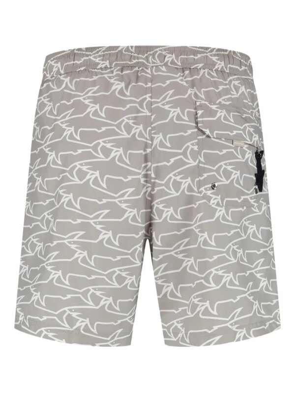 Paul & Shark Zwembroek met print - Beige