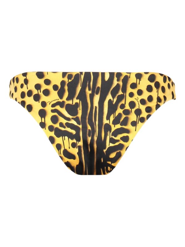 DSQUARED2 Bikinislip met dierenprint - Geel