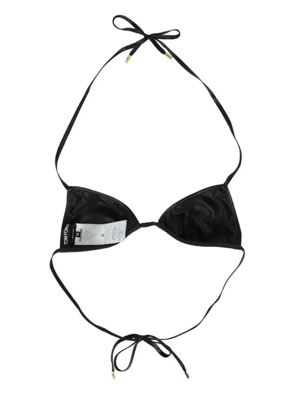 TOM FORD Triangel bikinitop met pailletten - Zwart