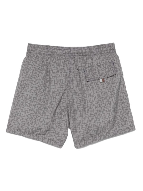 Canali Zwembroek met grafische print - Grijs