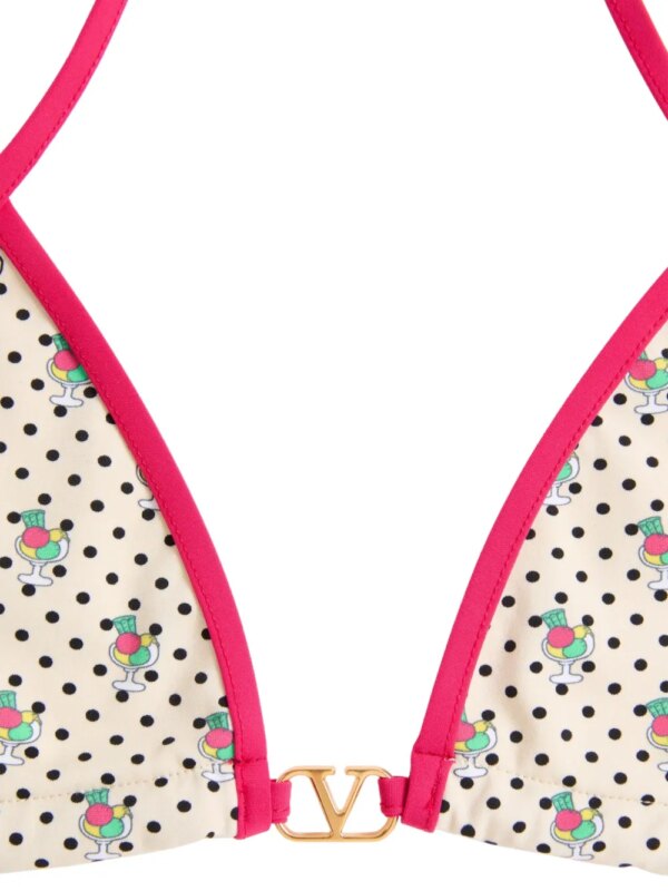 Valentino Garavani Bikini met Gelatini-print - Beige