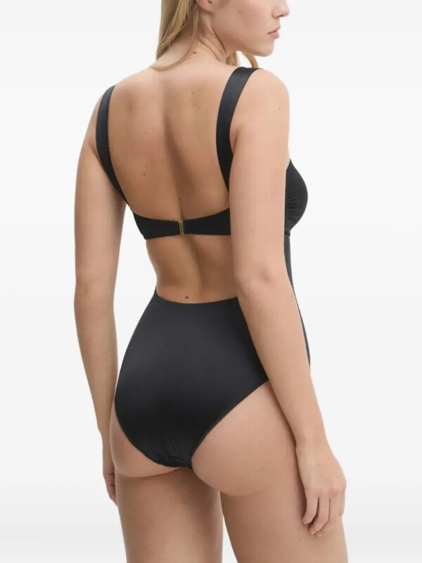 Kurt Geiger London Chelsea badpak verfraaid met uitgesneden details - Zwart