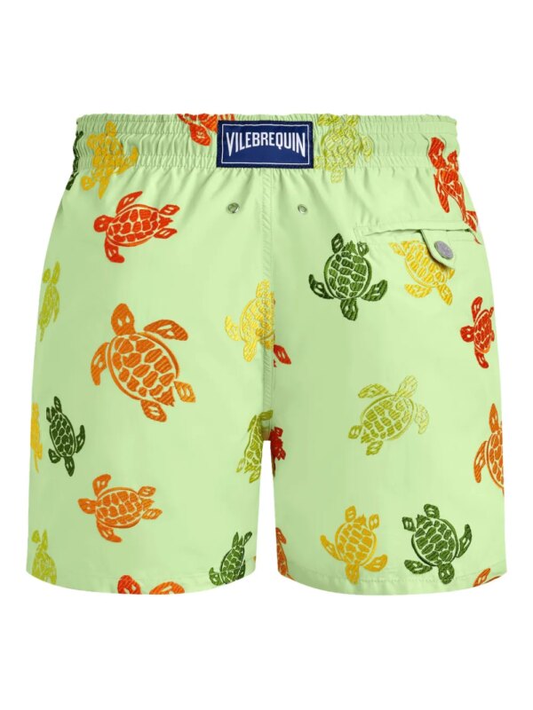 Vilebrequin Shorts met geborduurde schildpad - Groen