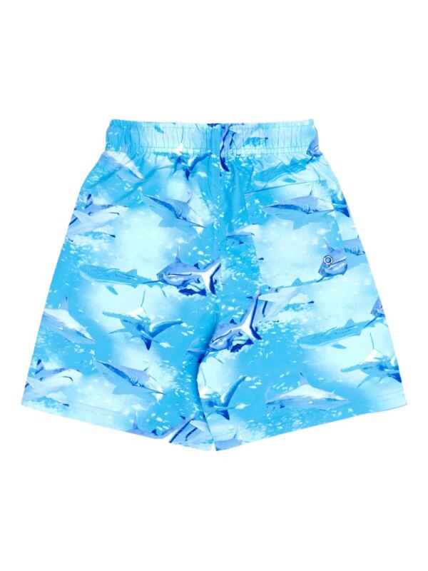 SOLISWIM KIDS Zwembroek met abstract patroon - Blauw