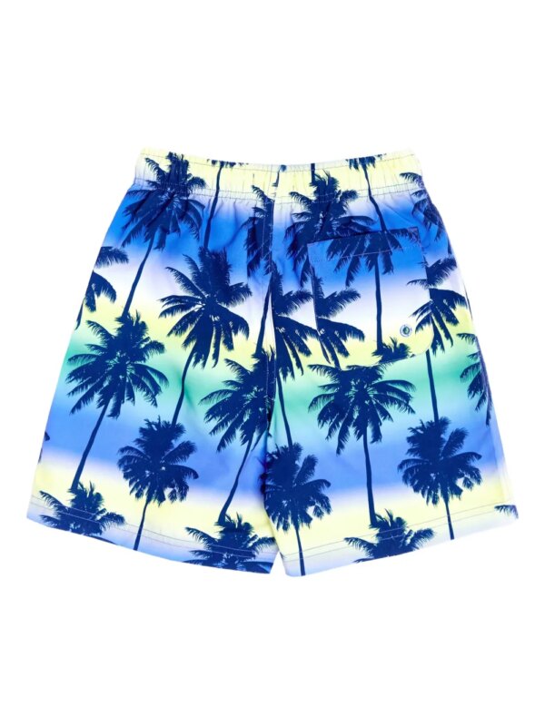 SOLISWIM KIDS Zwembroek met palmboomprint - Blauw