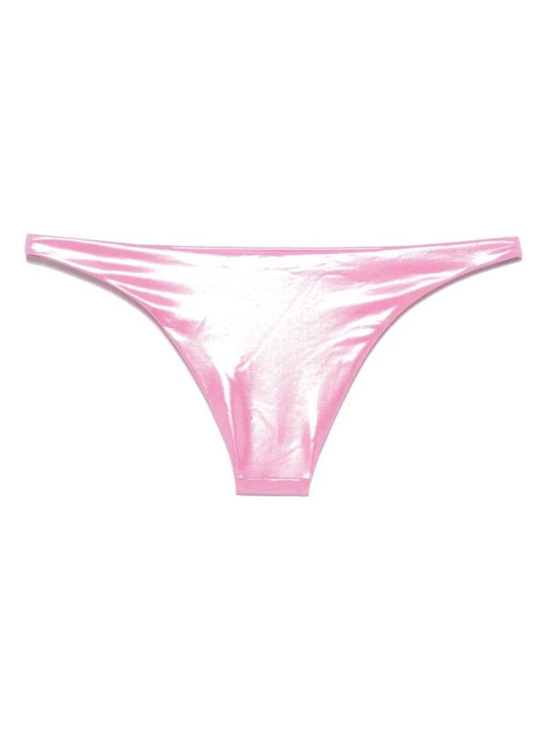 Blumarine Gelamineerde jersey bikinislip - Roze