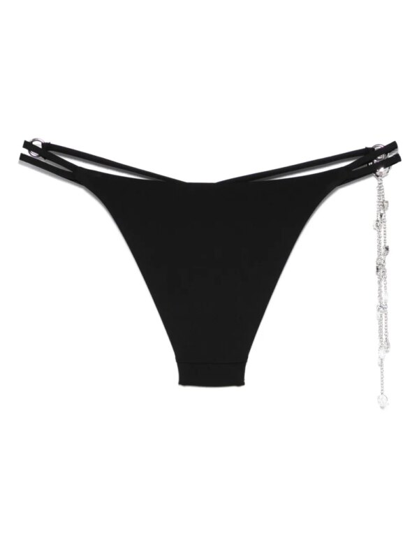 Blumarine Bikinislip met bloemenbedel - Zwart