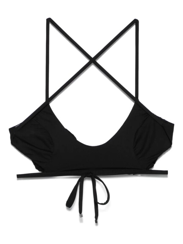 Blumarine Bikinitop met bloemenpatch - Zwart