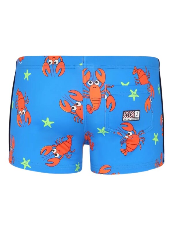 MC2 Saint Barth Kids Zwembroek met krabprint - Blauw