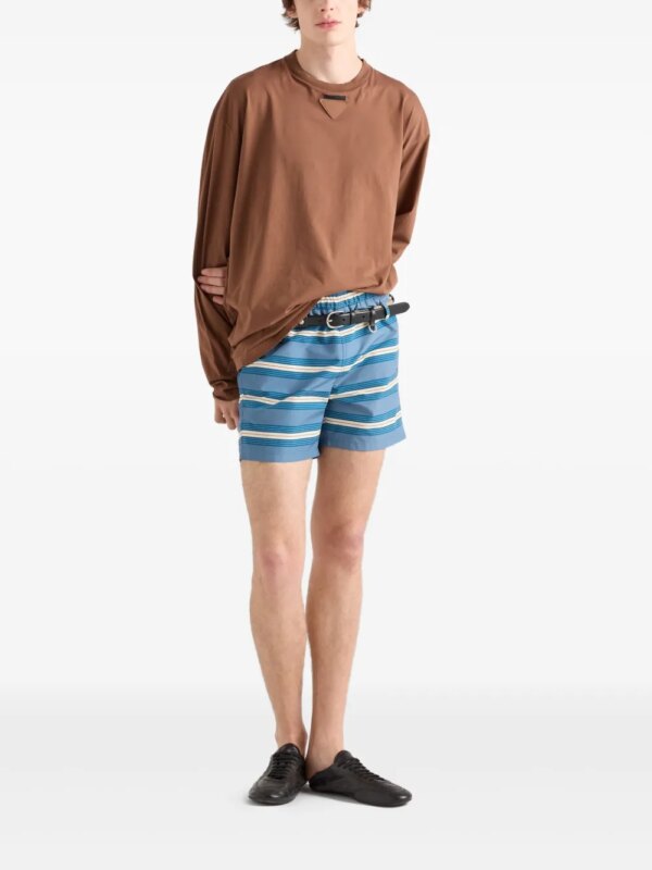Prada Gestreepte zwembroek - Blauw
