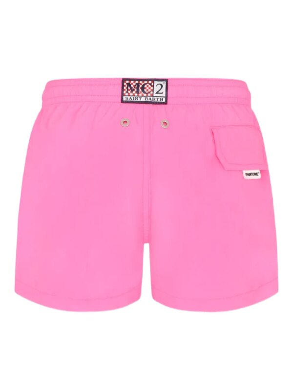 MC2 Saint Barth Kids Zwembroek met logopatch - Roze